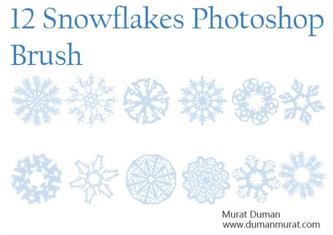 Free snowflakes photoshop brush